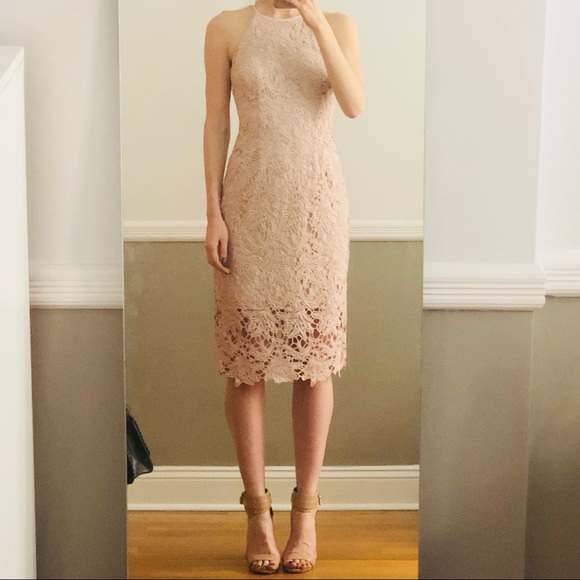 KEEPSAKE the Label Dresses & Skirts - Keepsake Sleeveless Lace Pencil Dress in Pink Rose